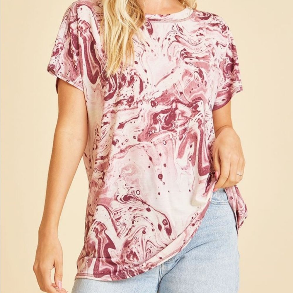 New Regular & Plus Casual Scoop Neck Lava Tee